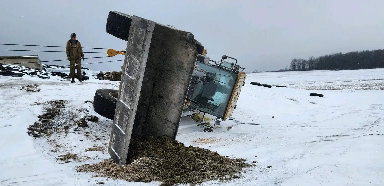 Front Loader rolled recovery
